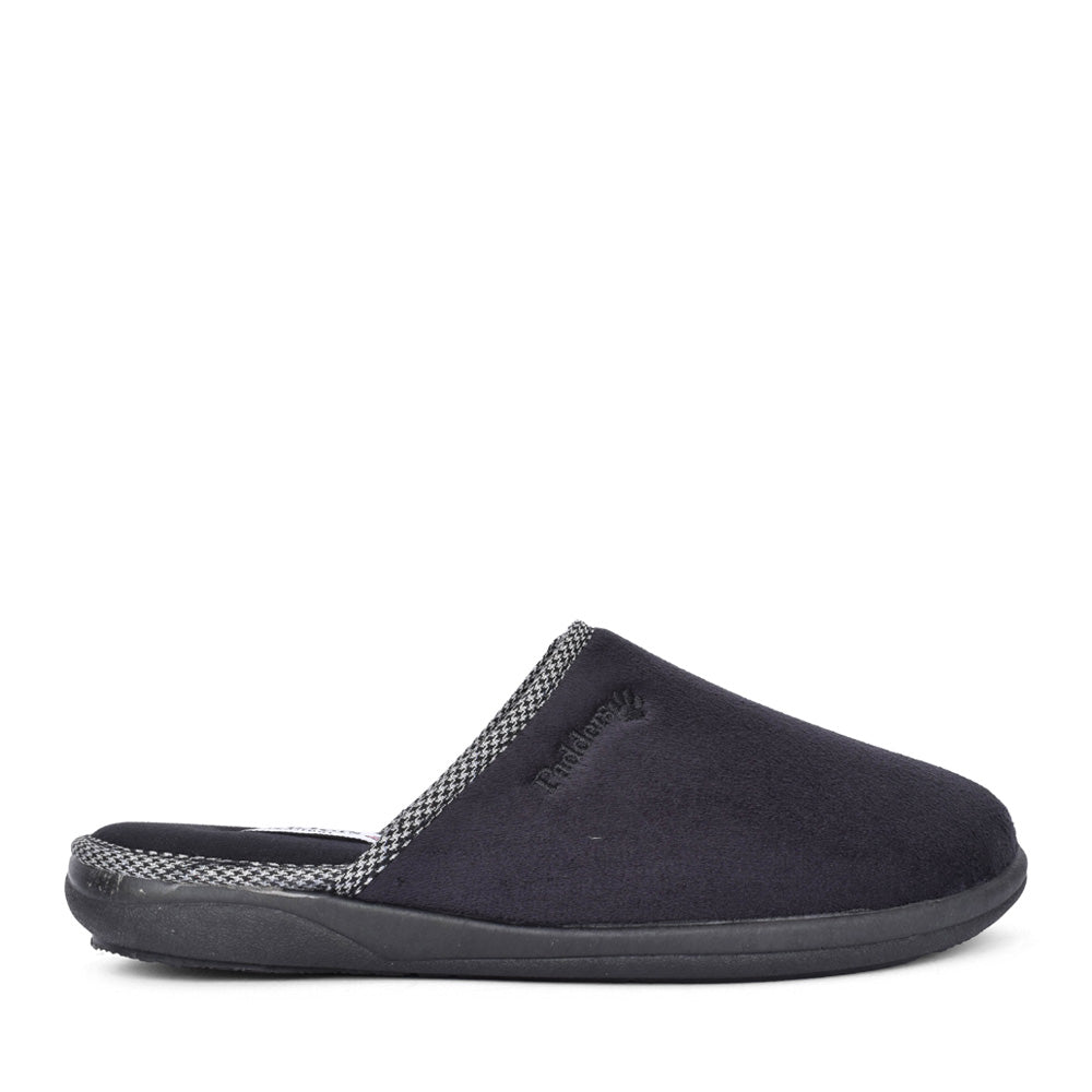 Mens Luke 471 Wide Fit Mule Slipper In Black