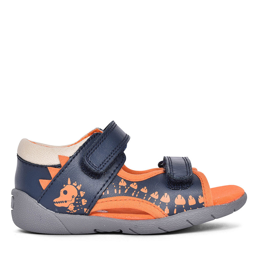 CLARKS FUDGY JUMP LEATHER SANDALS FOR BOYS in KIDS COL G