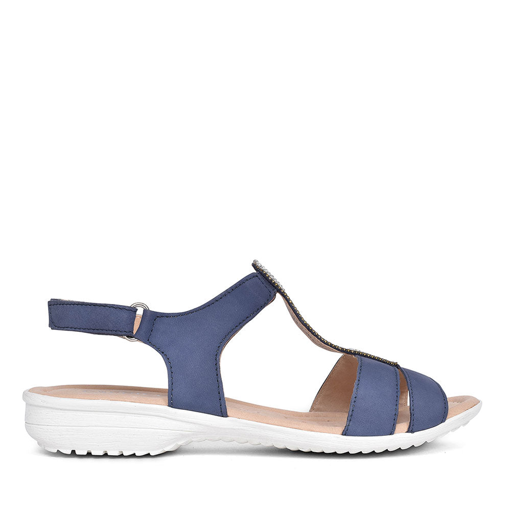 CAPRICE CASUAL SANDALS FOR LADIES in NAVY
