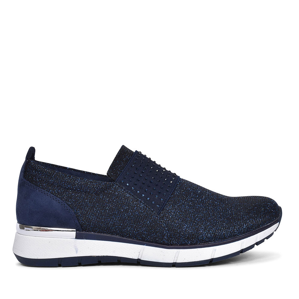MARCO TOZZI WOMENS CASUAL SPORTS TRAINERS in NAVY