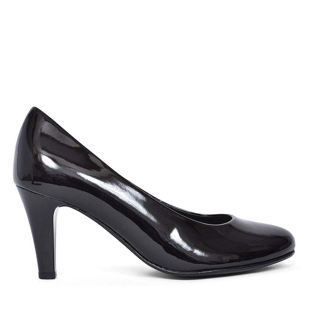 310 Court Shoe For Ladies In Blk Patent