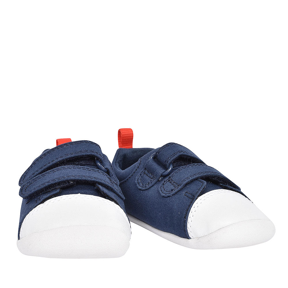 Boys Pre-walker Roam Craft Navy Canvas Shoe In Kids F Fit