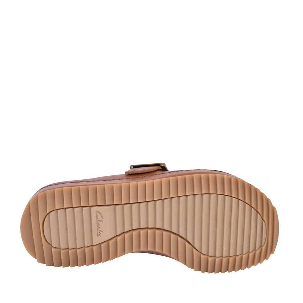 Ladies Brookleigh Sun Leather D-fit Mule In Dark Tan