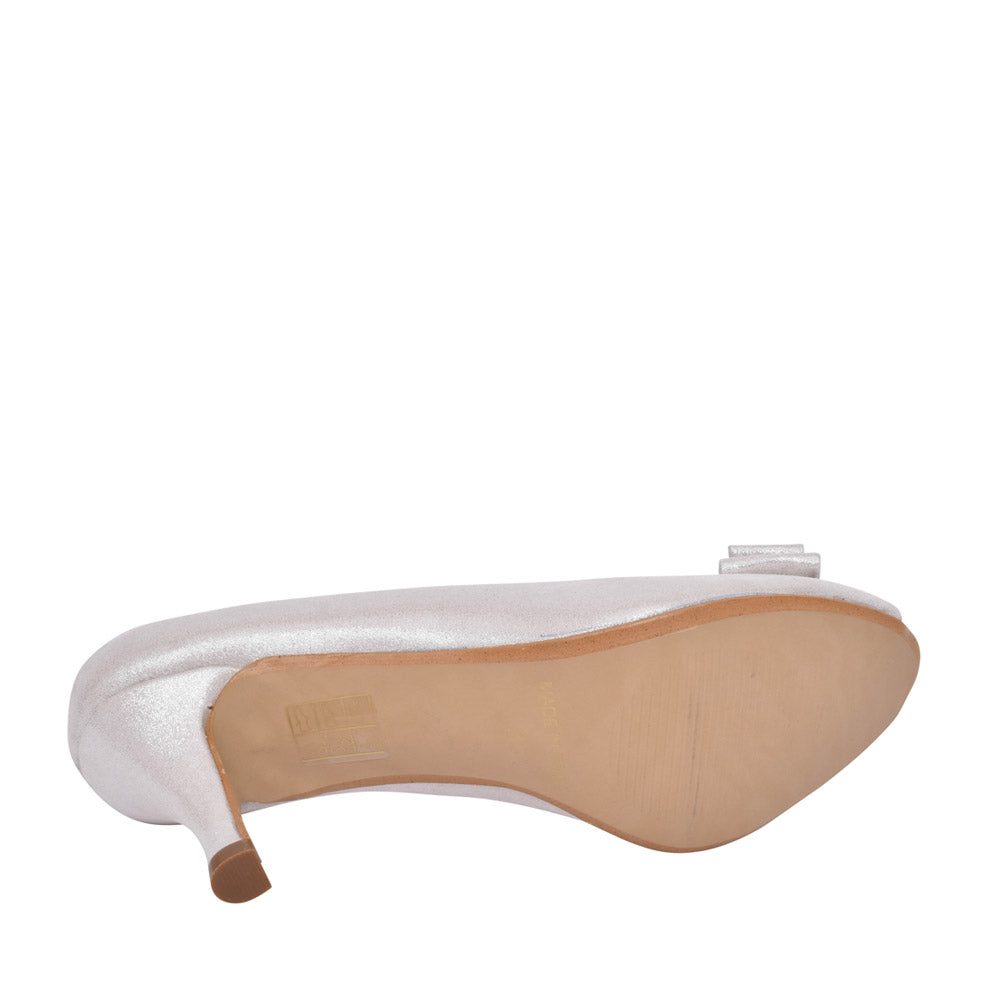 Ladies Rp0022 Peep Toe Court Shoe In Gold