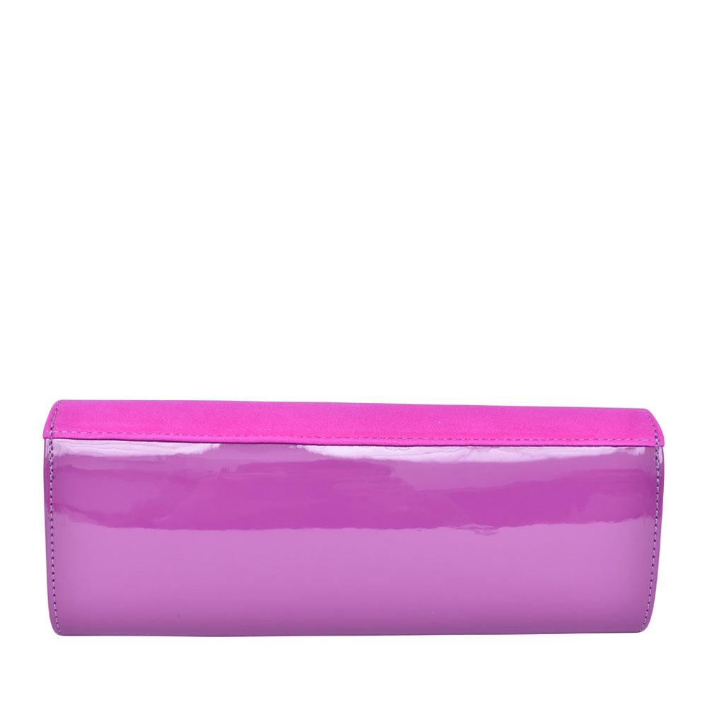 Ladies T20 Diamante Clutch Bag In Hot Pink