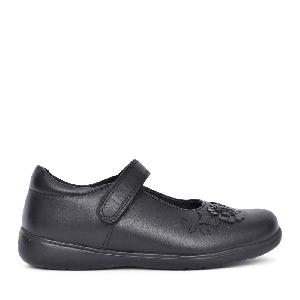 Girls Wish Black Leather Mary Jane In Kids F-FIt