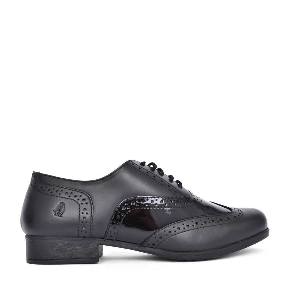 Girls Kada Brogue In Blk Leather