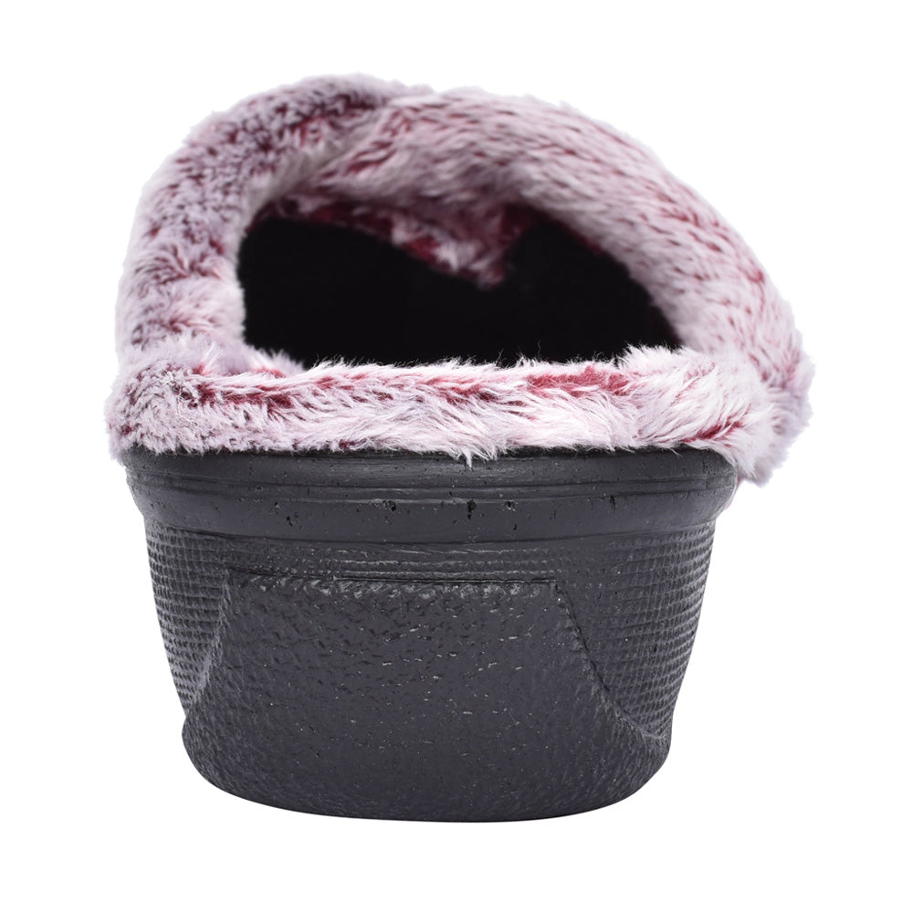 Wedge Mule Slipper In Red