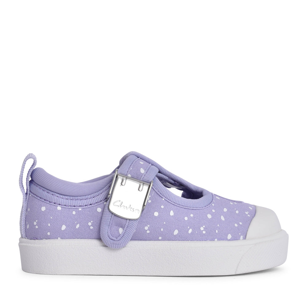 Girls City Dance T Lilac Canvas Shoe In Kids F Fit