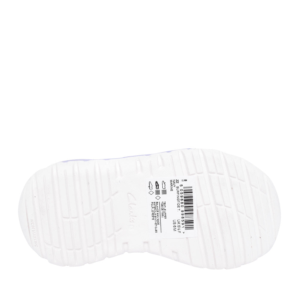 Girls Surfing Tide Navy Textile Sandal In Kids F Fit