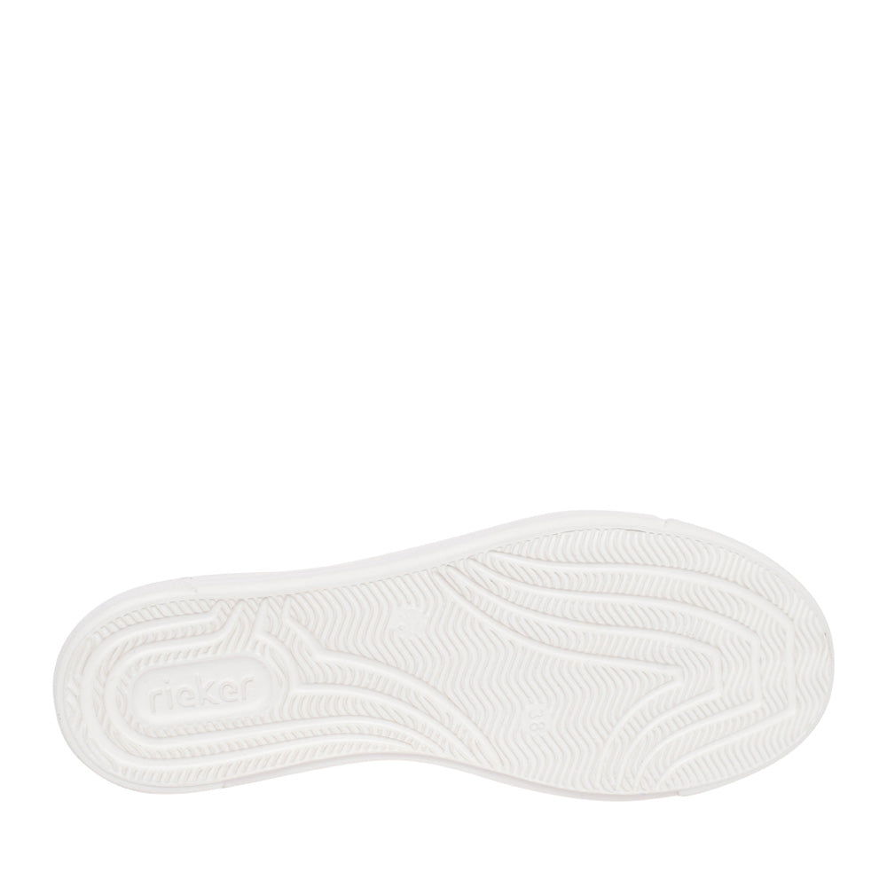 Rieker L9800 Laced Trainer In Beige