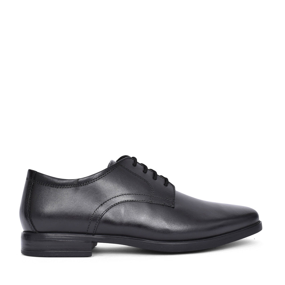 Mens Howard Walk H-fit Shoe In Blk Leather