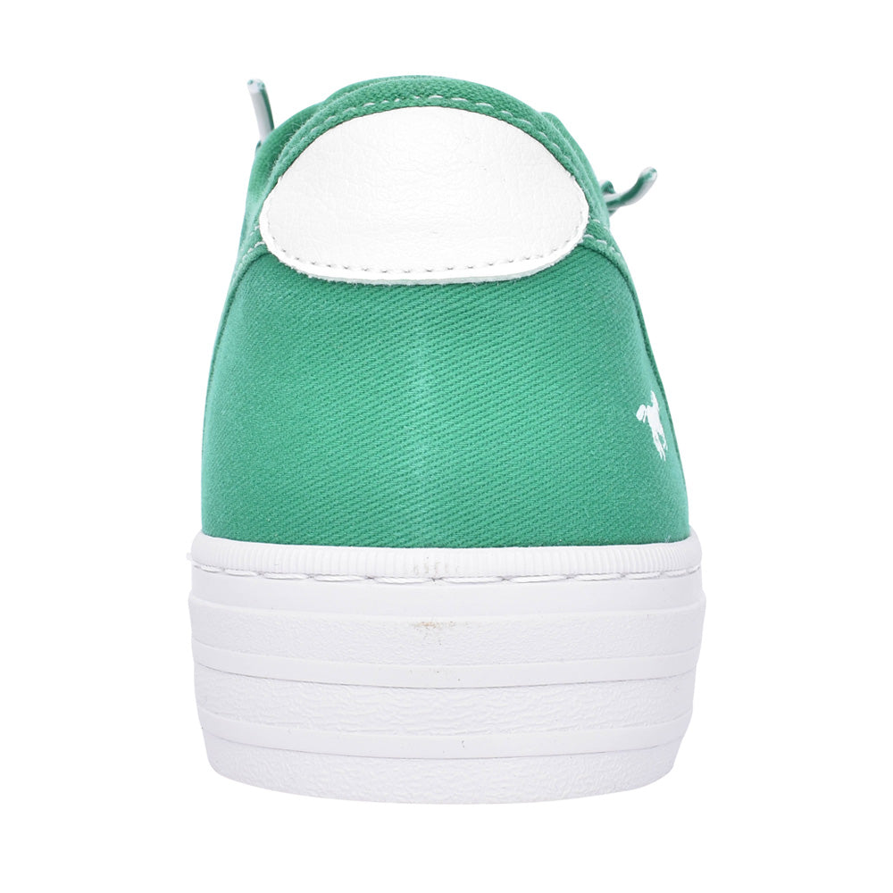 Ladies 1420304 Laced Trainer In Green