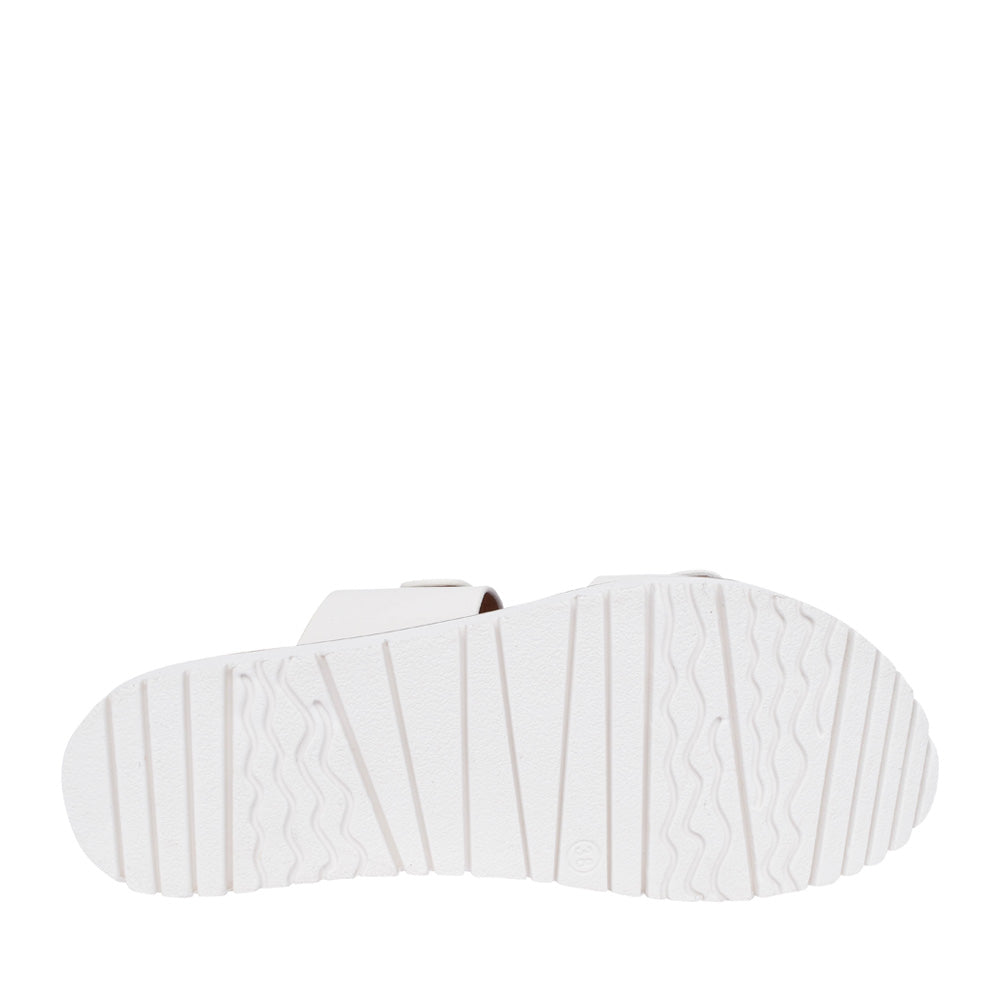 Ladies Woodcola Double Strap Mule In Pearl