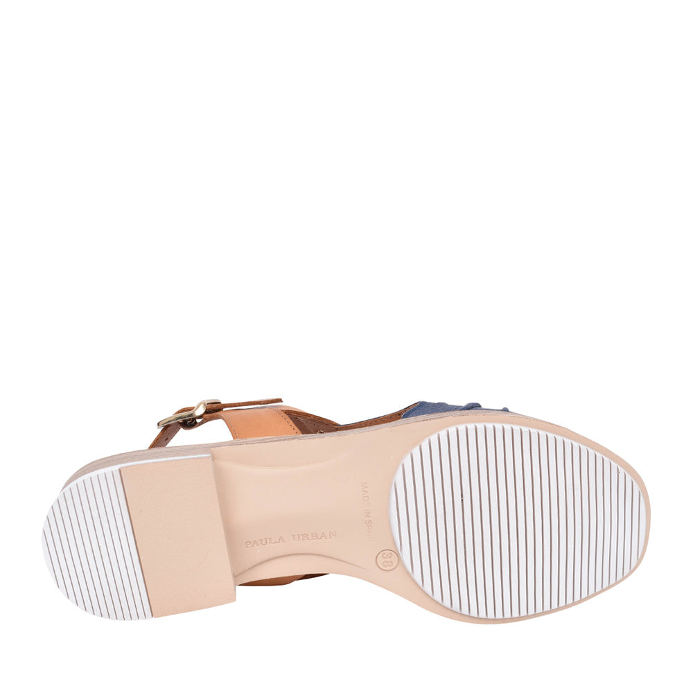 Ladies 9-17 Low Heel Sandal In Navy