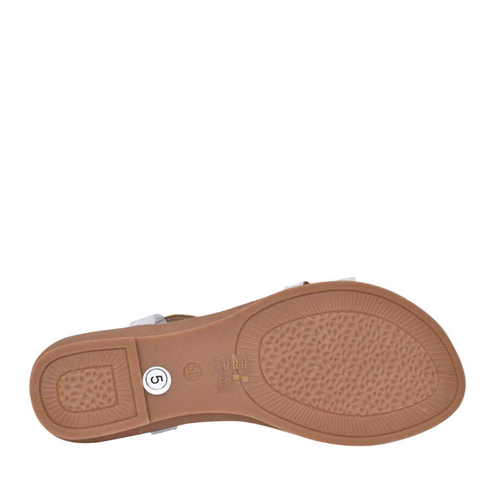 Ladies Santorini Sandal In Silver