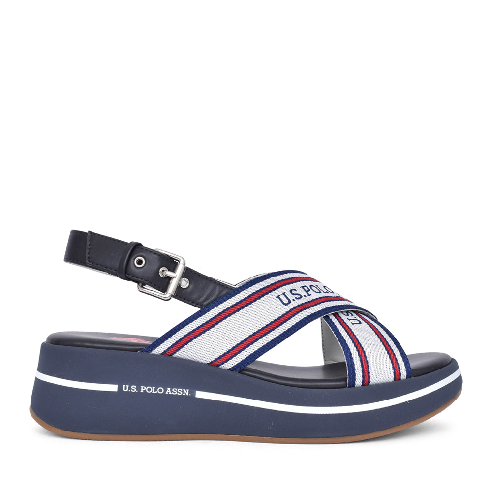 Ladies Glory Wedge Sandal In Blue