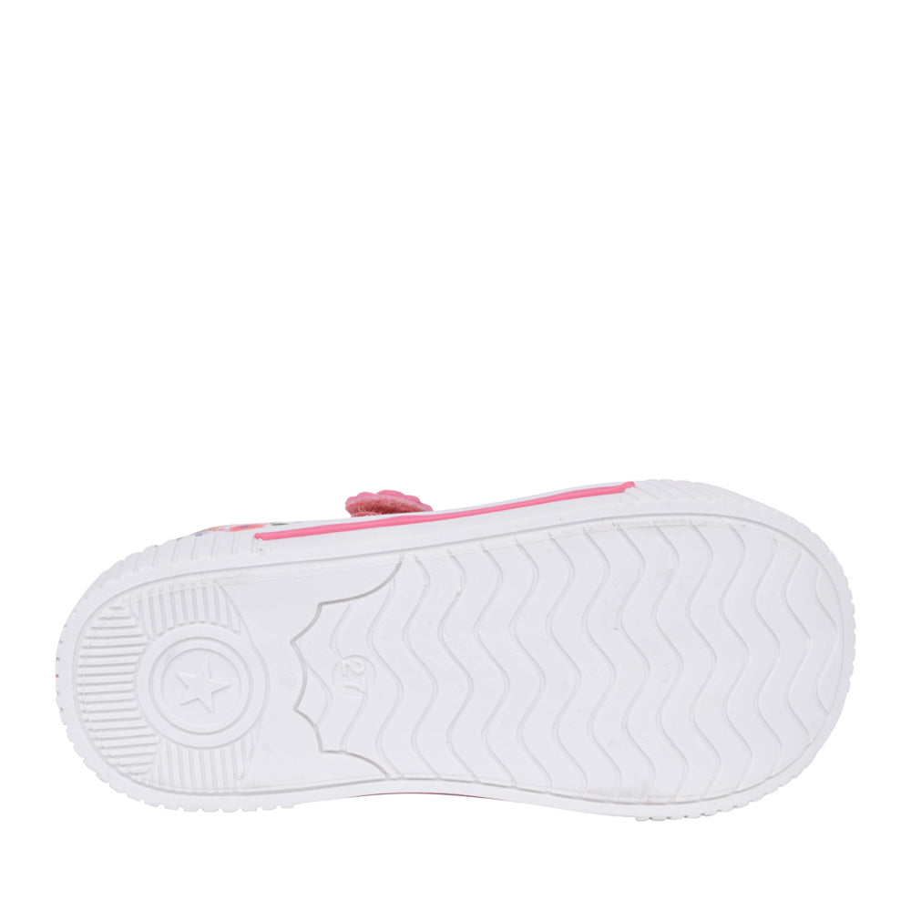 Girls Hallie Velcro Canvas Shoe In Ivory