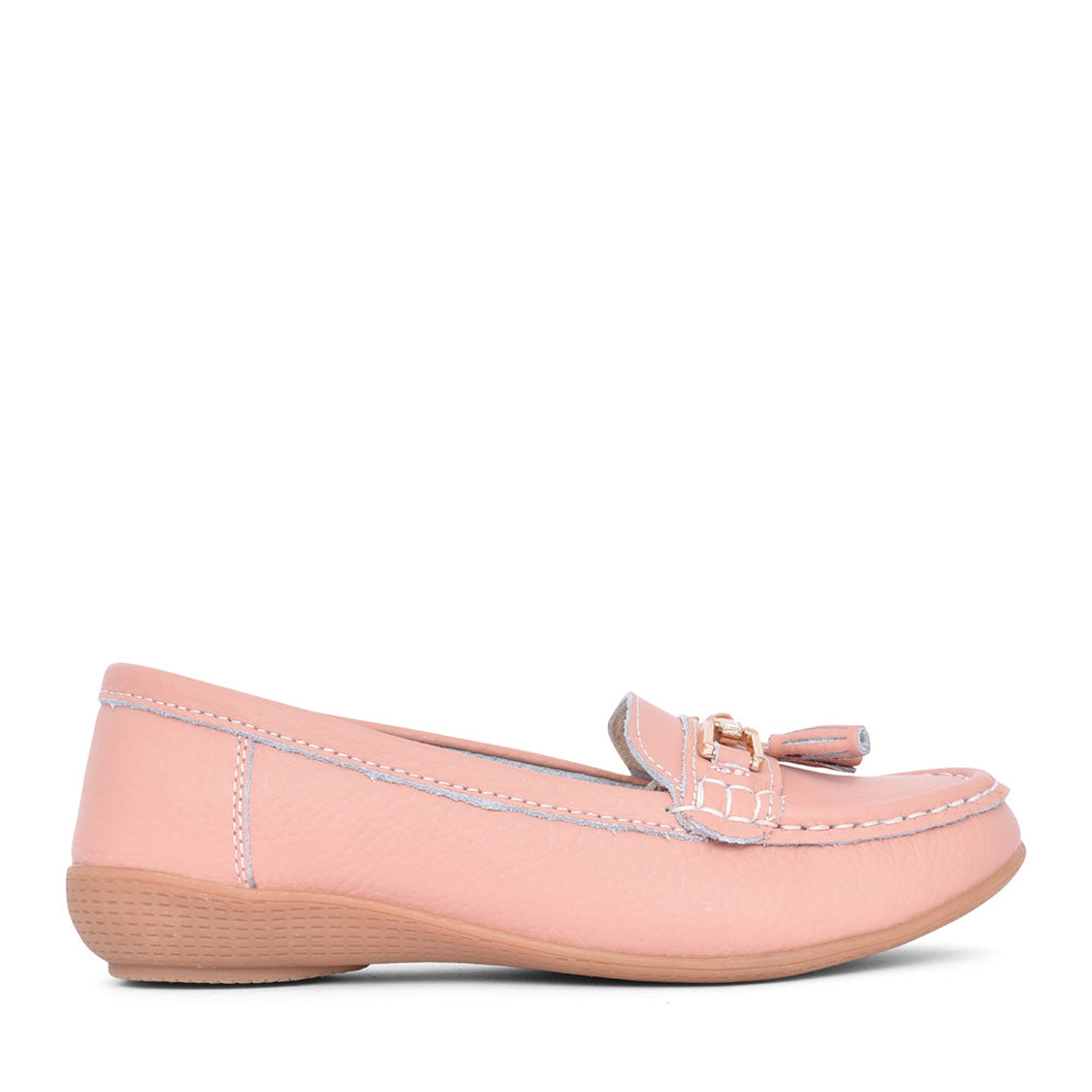 Ladies Nautical Slip-on Shoe In Blush