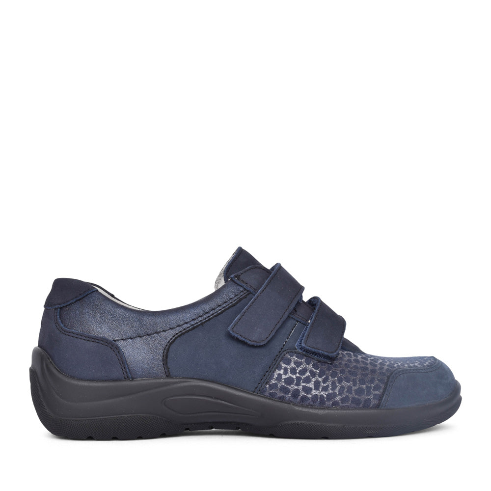 Ladies 312h01 Navy Hesna Velcro Shoe In Navy