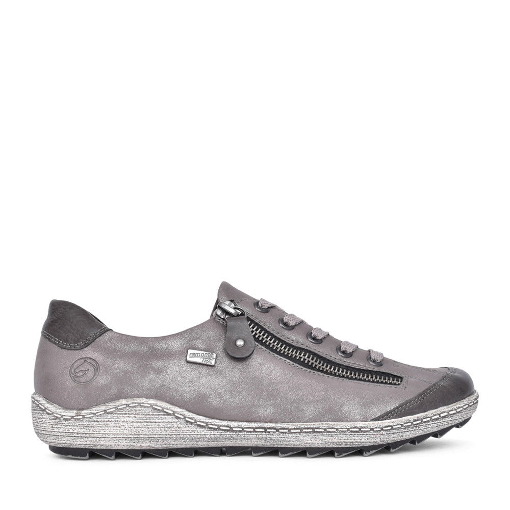 Ladies R1402 Laced Trainer In Grey