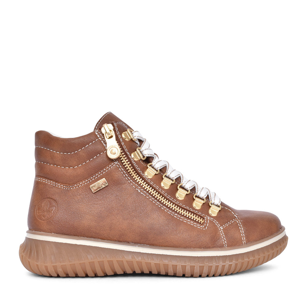 Ladies 74233 Tex Laced Ankle Boot In Tan