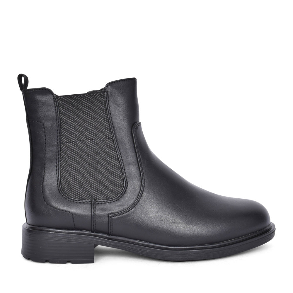 Ladies 8-25466 Chelsea Boot In Black
