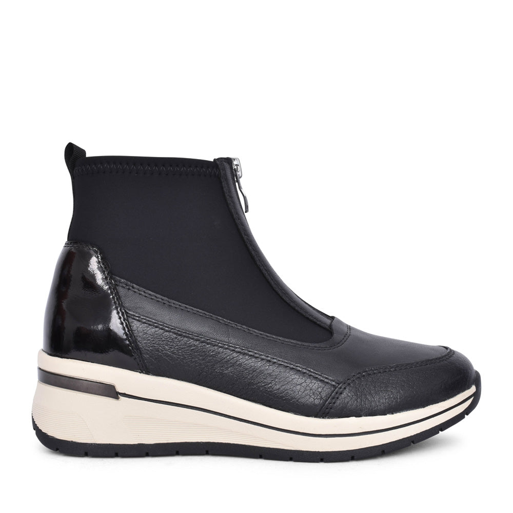 Ladies 9-25433 Ankle Boot In Black