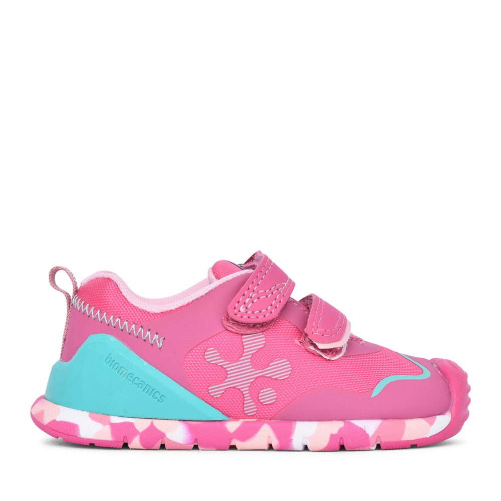 Girls 241140 Double Velcro Shoe In Fuchsia