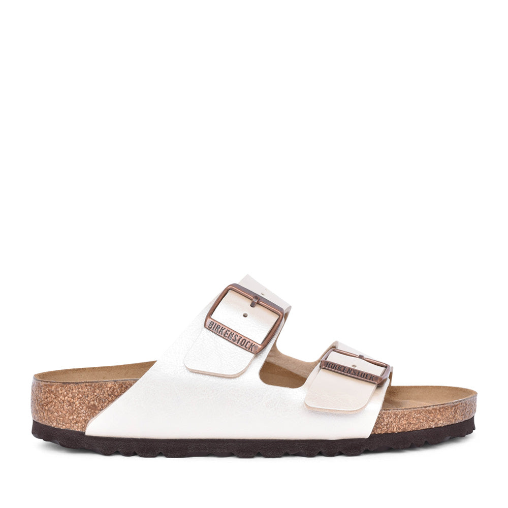 Ladies 1009921 Arizona Double Strap Mule In Pearl