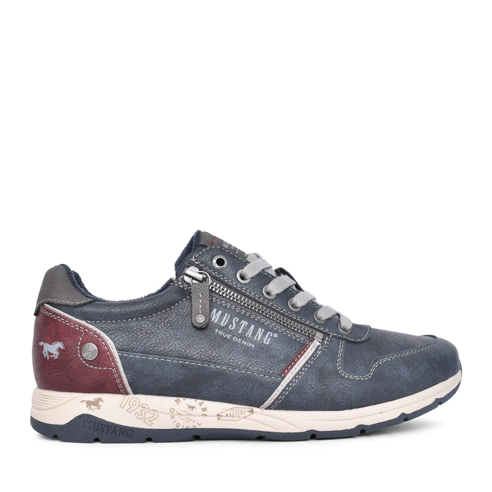 Mens 4106306 Laced Trainer In Navy