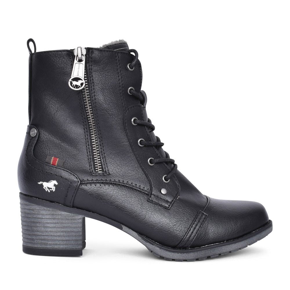 Ladies 1197512 Laced Ankle Boot In Black