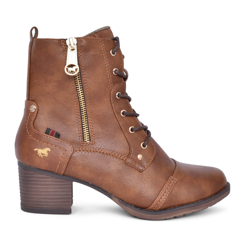 Ladies 1197512 Laced Ankle Boot In Cognac