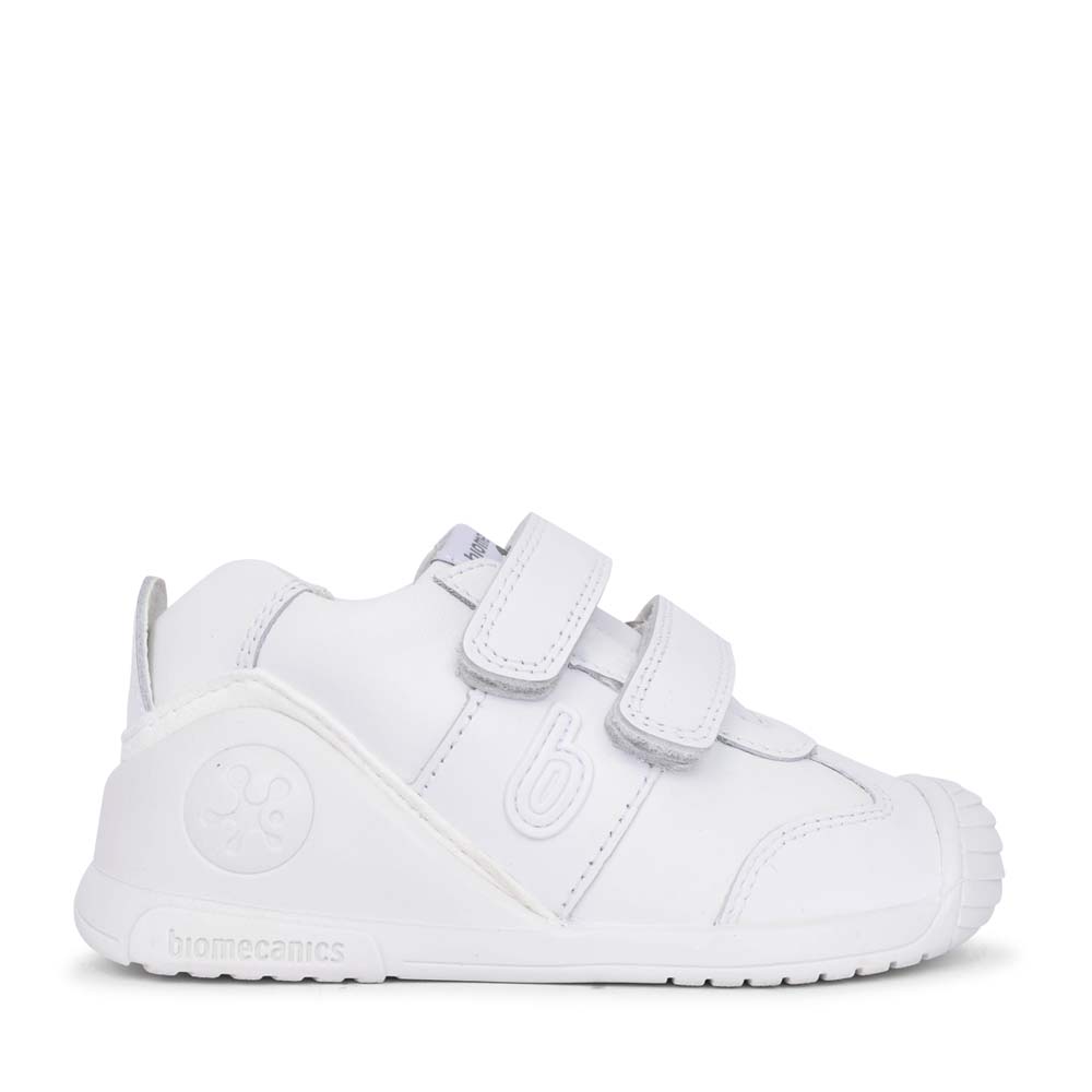 Girls 221001 Double Velcro Shoe In White