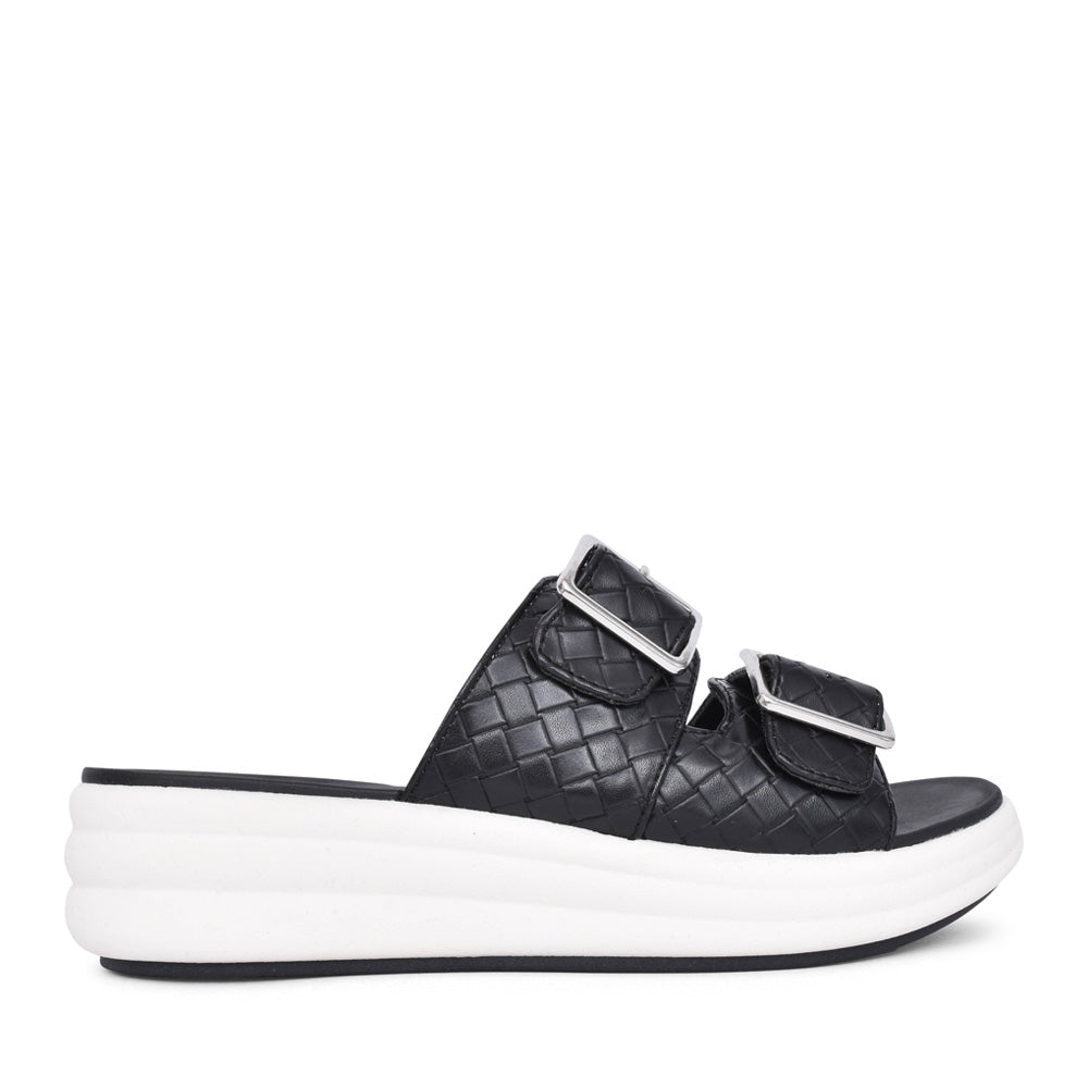 Ladies Drift Buckle D-fit Mule In Black