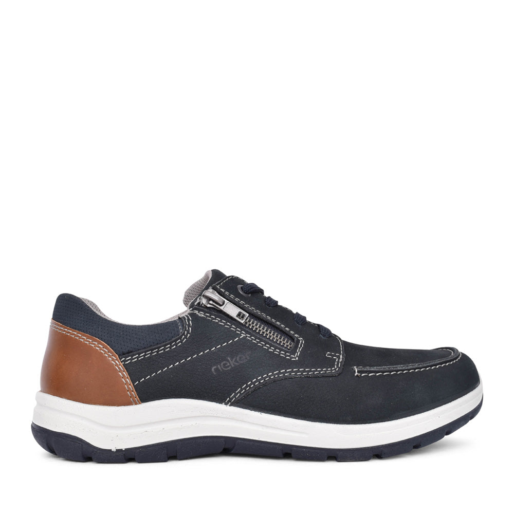Mens 03603 Laced Trainer In Navy