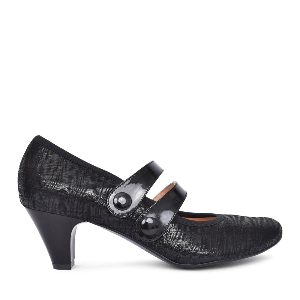 Ladies 5536 G-fit Mary Jane Court Shoe In Black