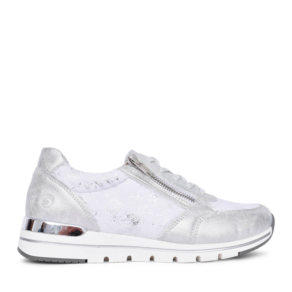 Ladies R6700 Laced Trainer In Silver