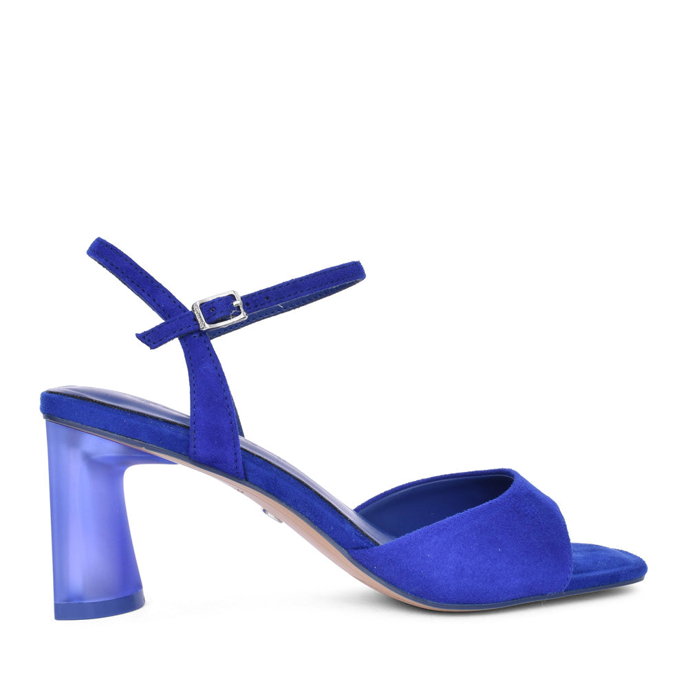 Ladies 1-28340 Medium Heel Sandal In Royal Blue