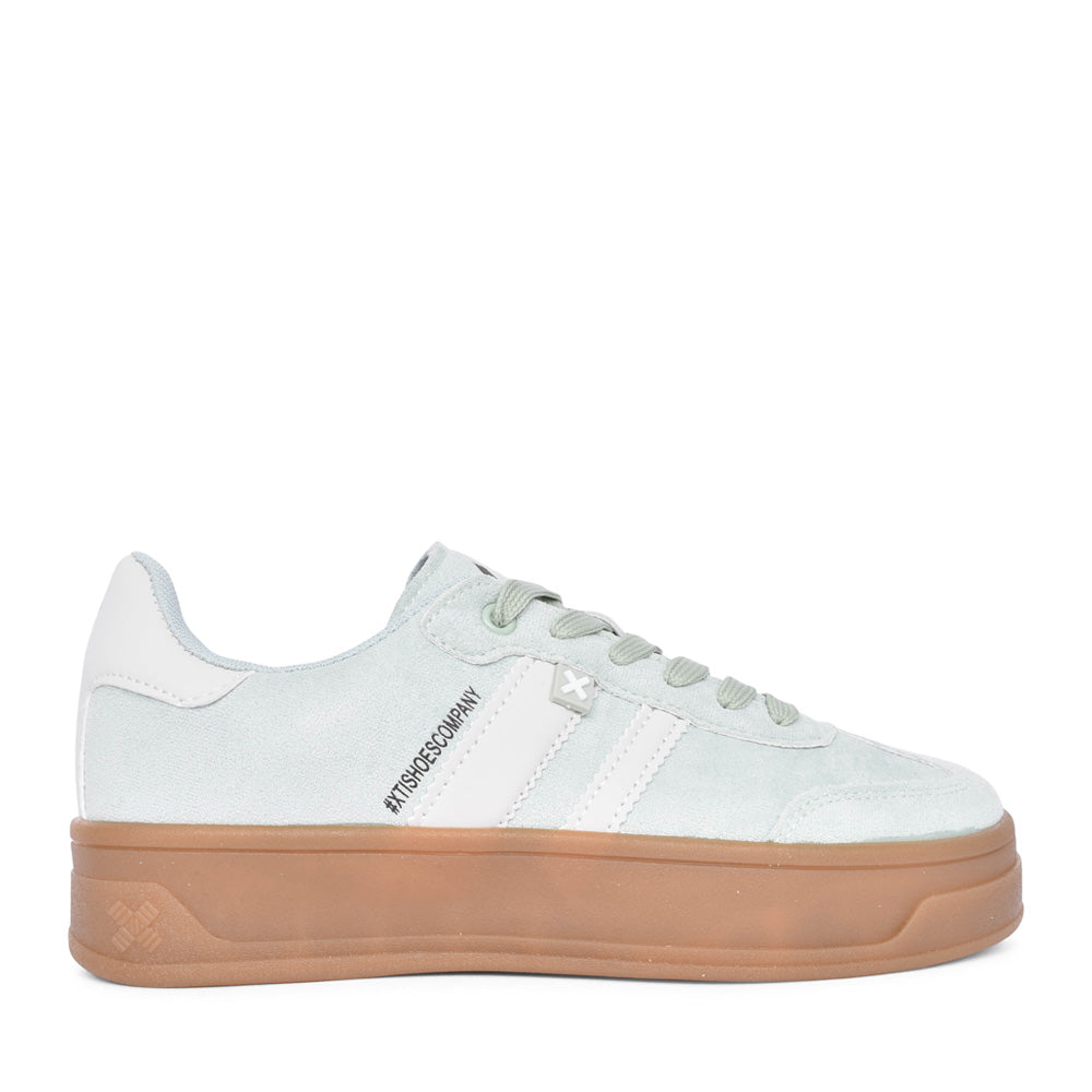 Ladies 143644 Laced Trainer In Aqua