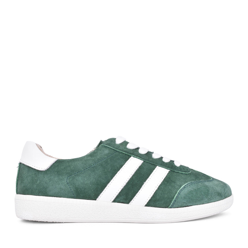 Ladies Fifty Three Laced Trainer In Moss
