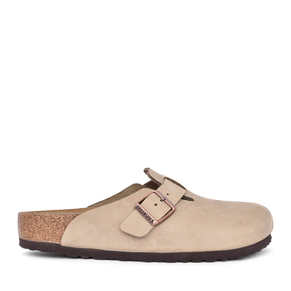 Mens 960811 Boston Natural Leather Clog In Tobacco