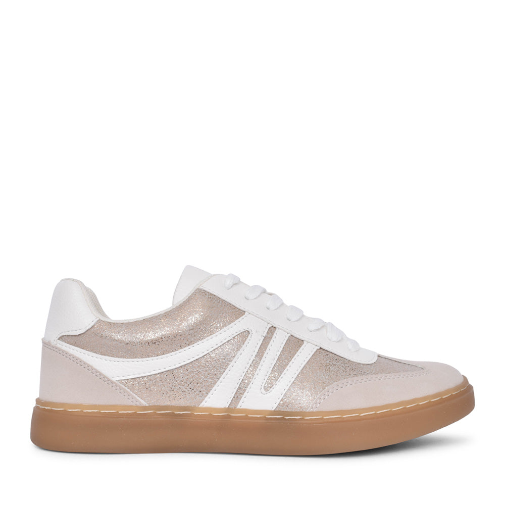 Ladies 6g428-v1230 Laced Trainer In Gold