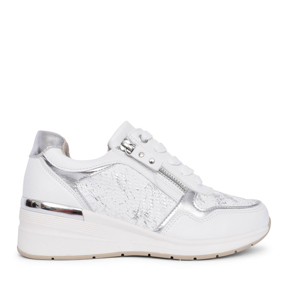 Ladies 6g596w-v375 Laced Trainer In White