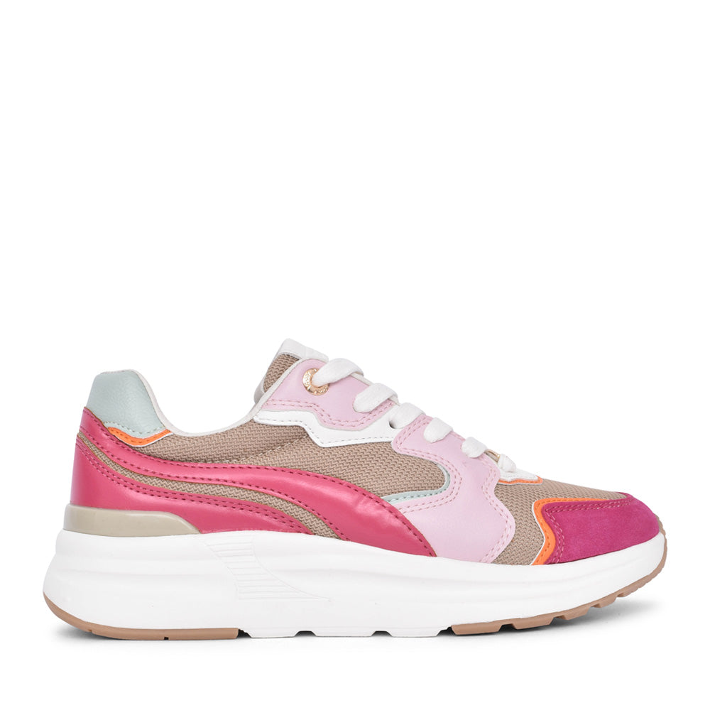 Ladies Berard Maher Laced Trainer In Multi-colour