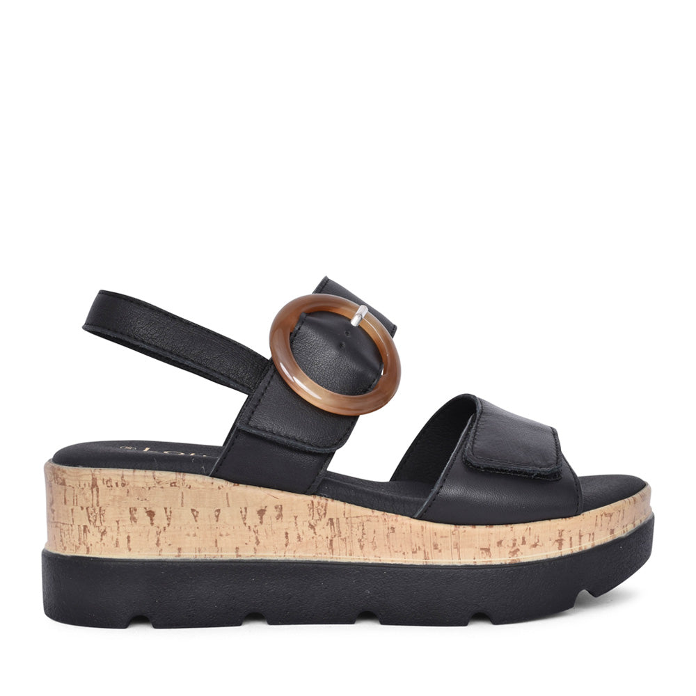 Ladies Cammie Ulp268 Wedge Sandal In Black