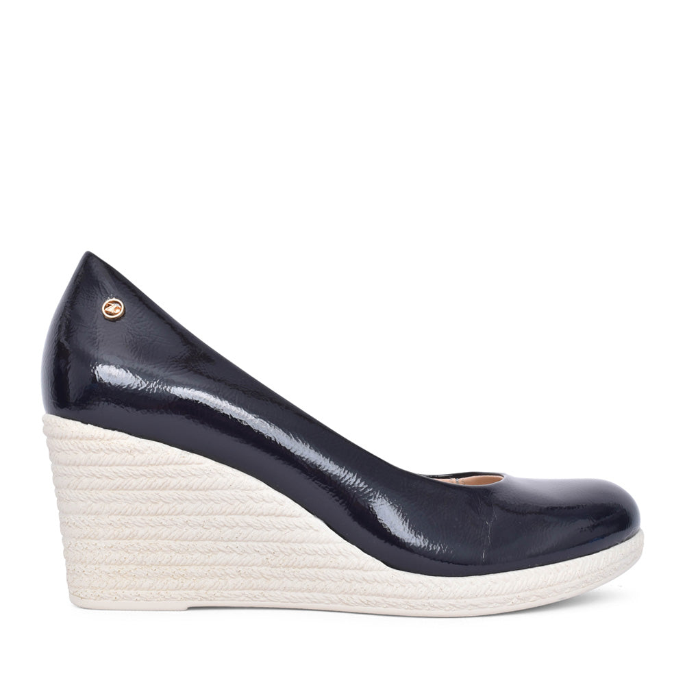Ladies Sila Wedge Shoe In Cobalt