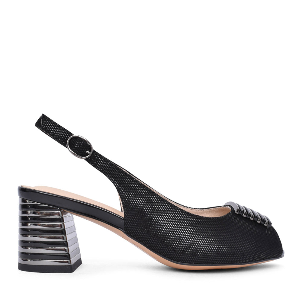 Ladies C3807 Sling Back Sandal In Black
