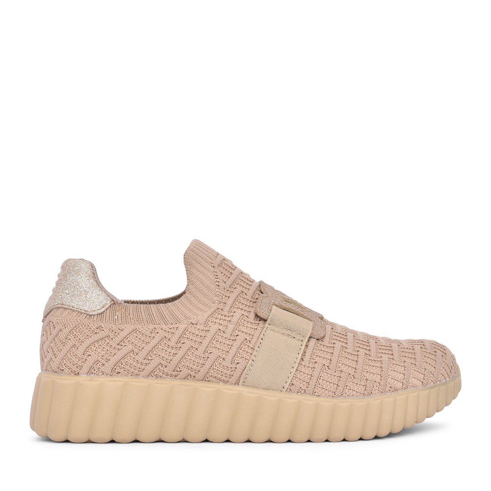 Ladies Ado64 Slip-on Trainer In Beige