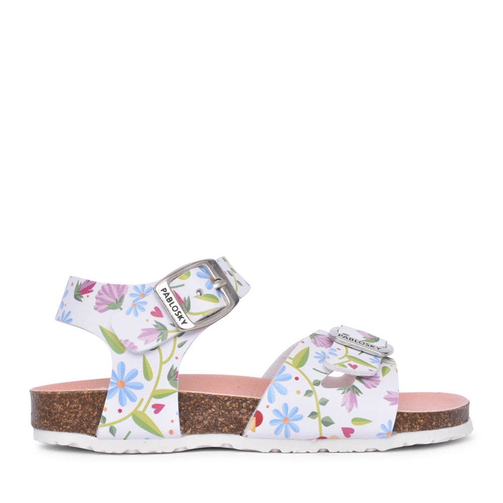 Girls 439604 Sandal In White Multi
